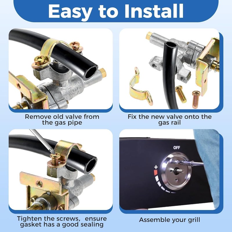 DRELD Blackstone 36 Gas Grill Griddle Burner Control Valve for Blackstone Tabletop Gas Grill Griddle 1554 1565, 4 Burner and 2 Burner Grill Control Valve with Orifice - Image 4
